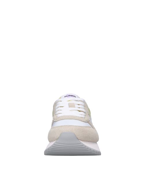 Sneakers in pelle e tessuto SUN68 | Z35211BIANCO PANNA-BEIGE-GIALLO-GRIG